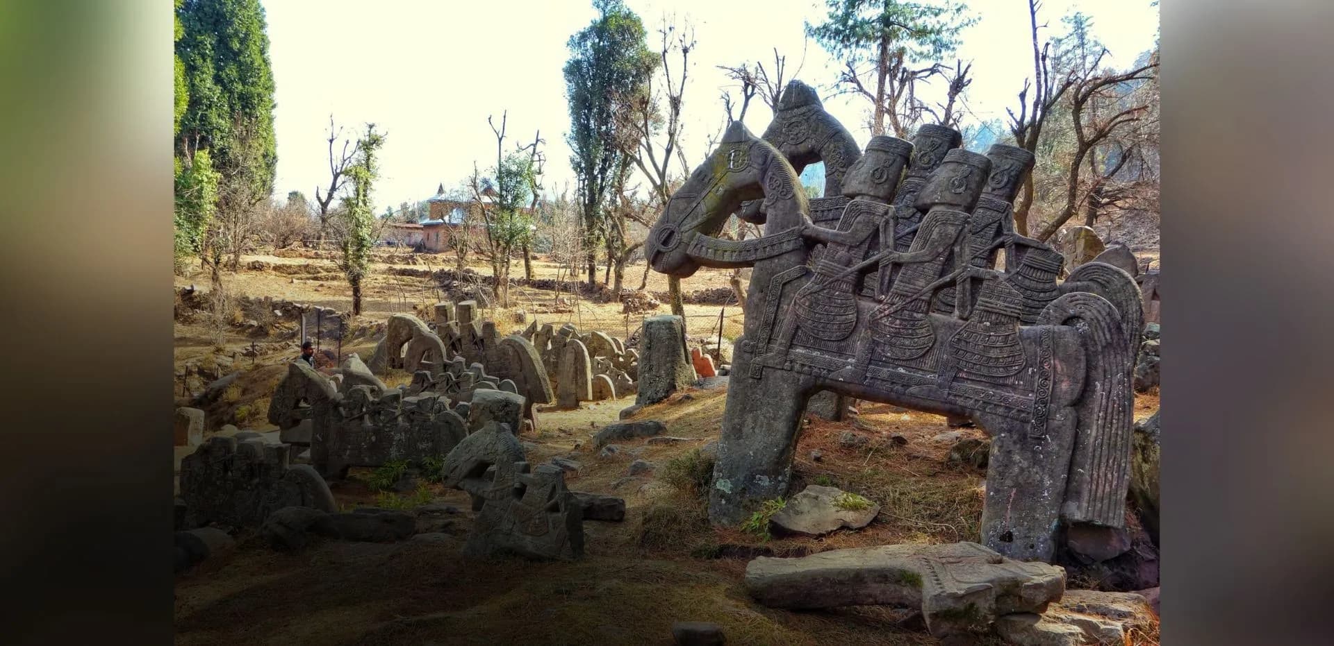 A serene view of the Himalayas, the cradle of Pahari culture.